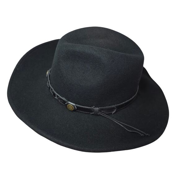 Twister Dakoda Crushable Black M Felt Wool Cowboy Unisex Hat. Warm. Western Rare - Picture 1 of 12